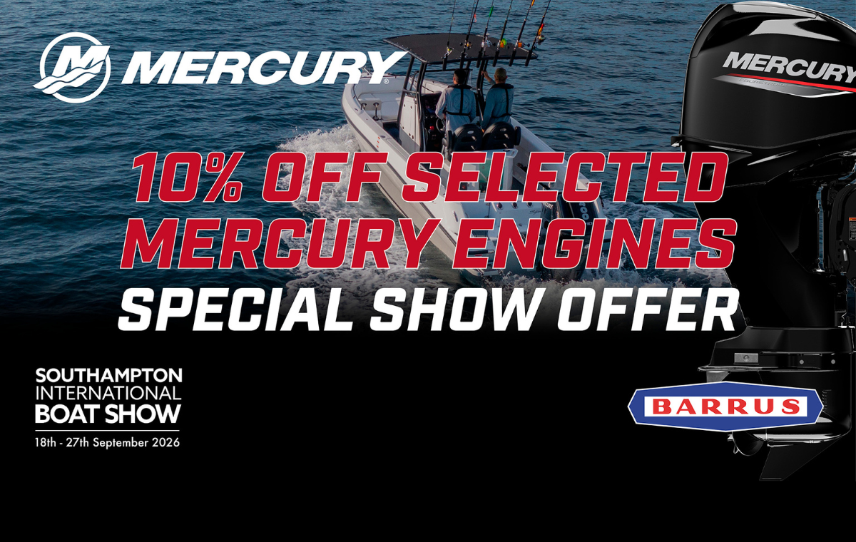 Barrus Reveals Exclusive 10% Mercury Outboard Offer for Southampton International Boat Show 2026